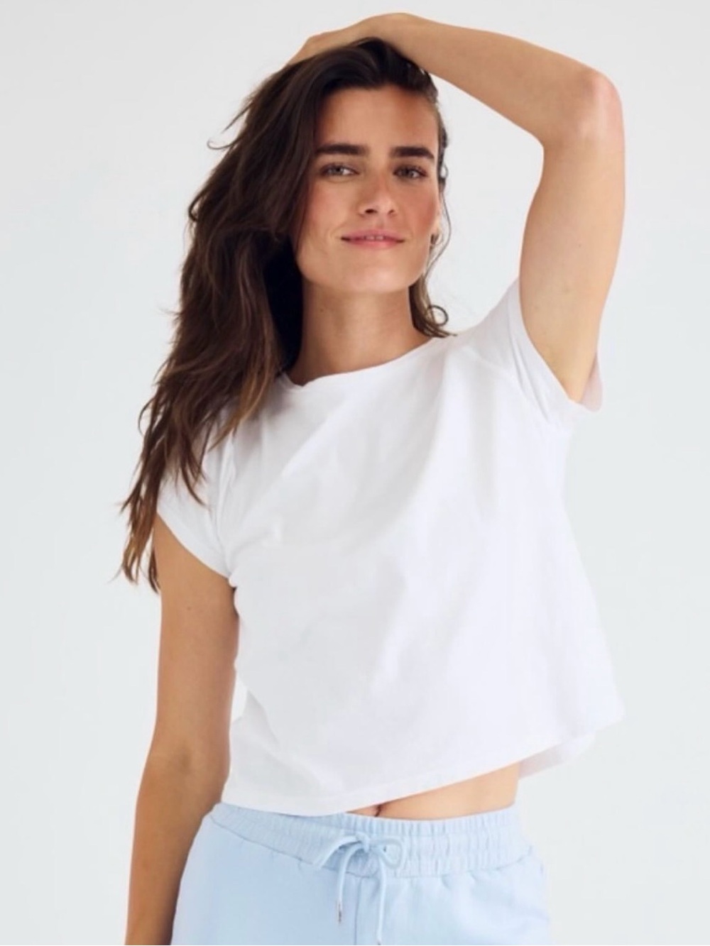 NEW LEJULE cameron short sleeve top in white